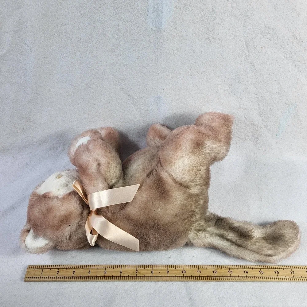 Vintage 1990 Hallmark Hartline Stuffed Plush Animal Blue Eyes Kitty‎ Cat